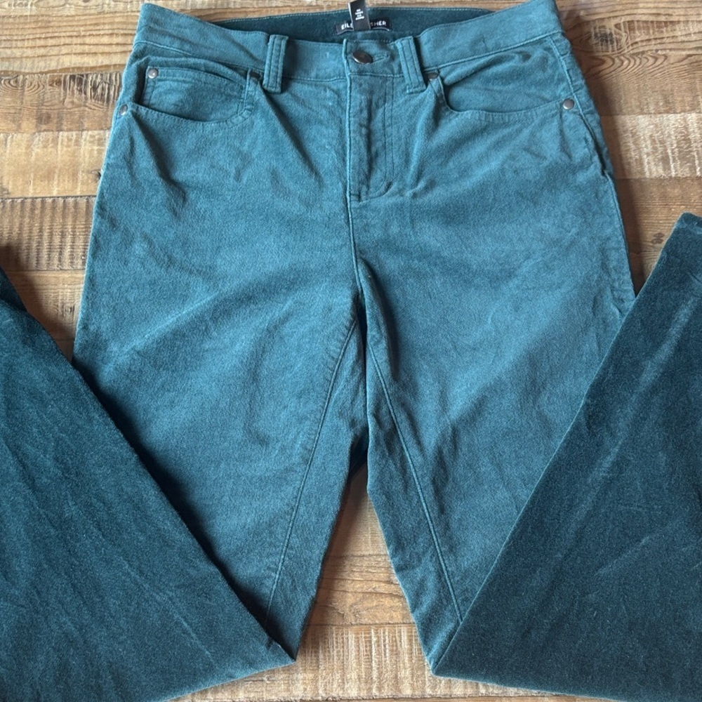 Gorgeous Eileen Fisher green / teal Velvet like Pants 🤩